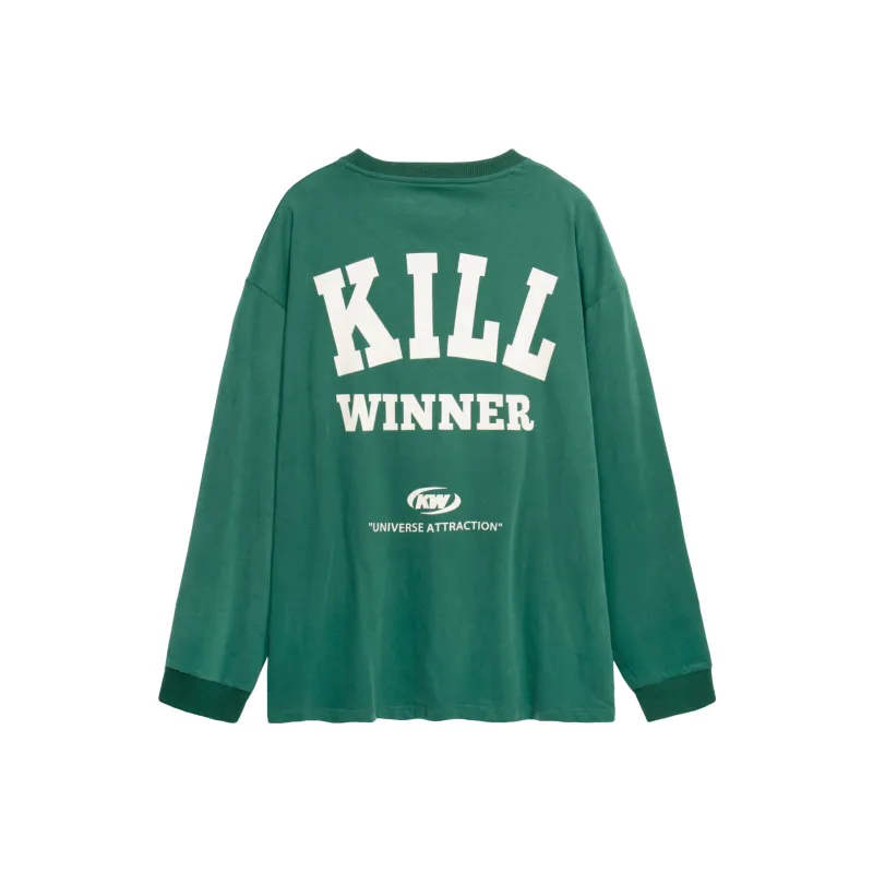 KILLWINNER Straight Long Sleeved T Shirt Unisex-17