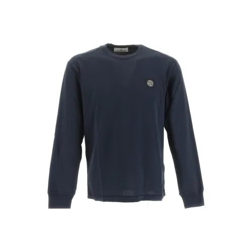STONE ISLAND Logo Patch Long Sleeved T Shirt