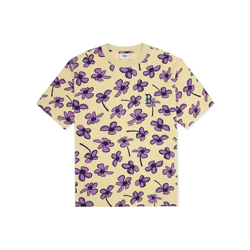 MLB T Shirts Unisex Dark Skin Beige-0