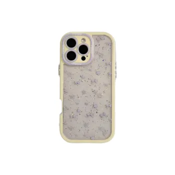Wei Xin Acrylic Material Purple Floral Phone Cases Compatible With IPhone 16/15 Pro Max/Apple 13/14 Pro/Max