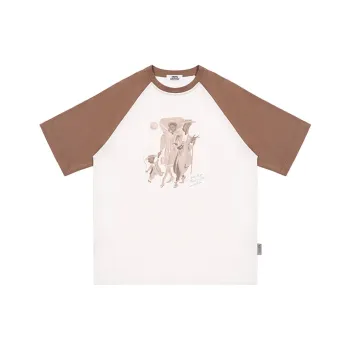 EMPTY REFERENCE T Shirts Unisex White Brown