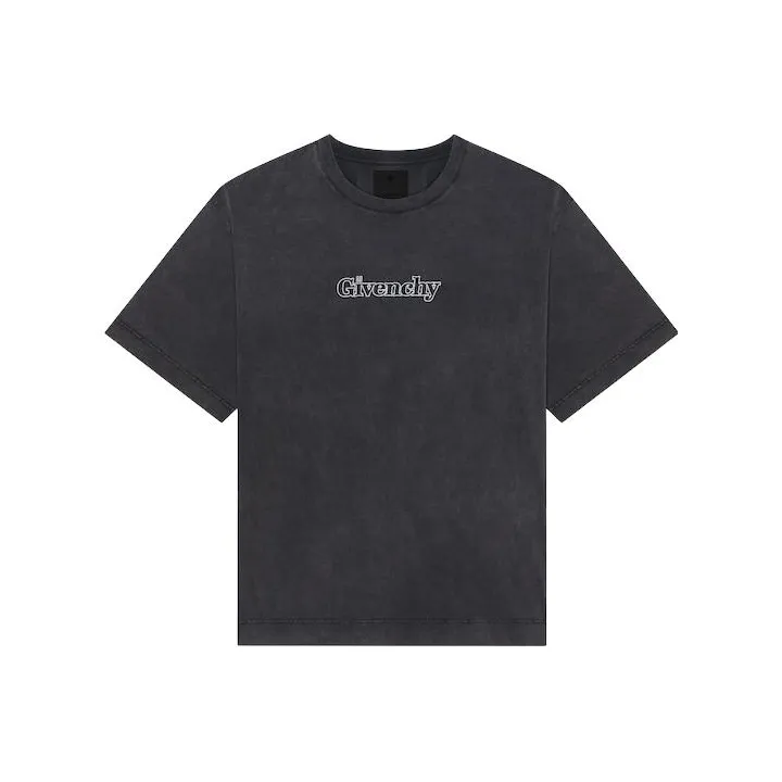 Givenchy Logo embroidered Cotton T shirt-0