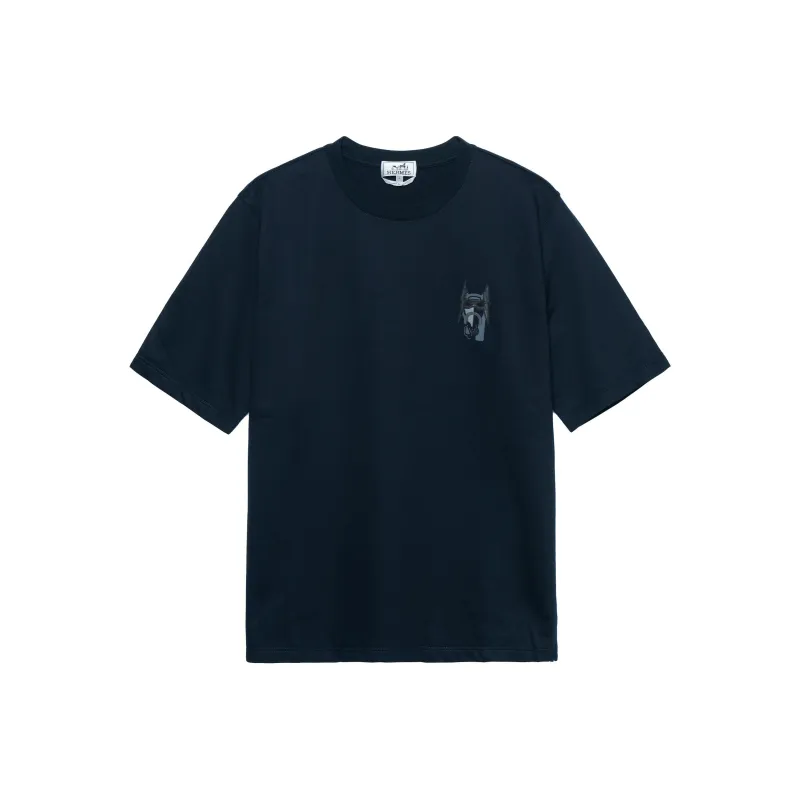 HERMES T Shirts Men Blue-0