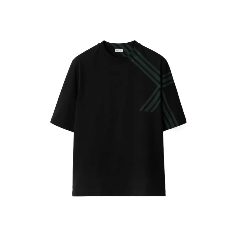 Burberry Check Print Short Sleeve T shirt-0