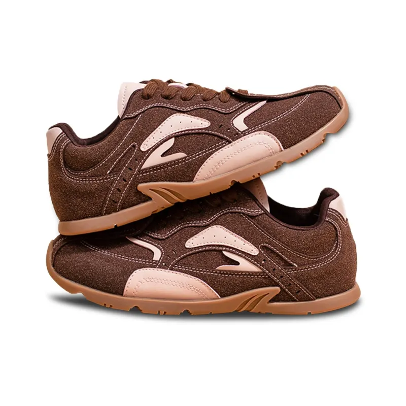 La Chapelle Anti Slip Wear Resistant Low Top Casual Shoes Women's Purple Brown-3