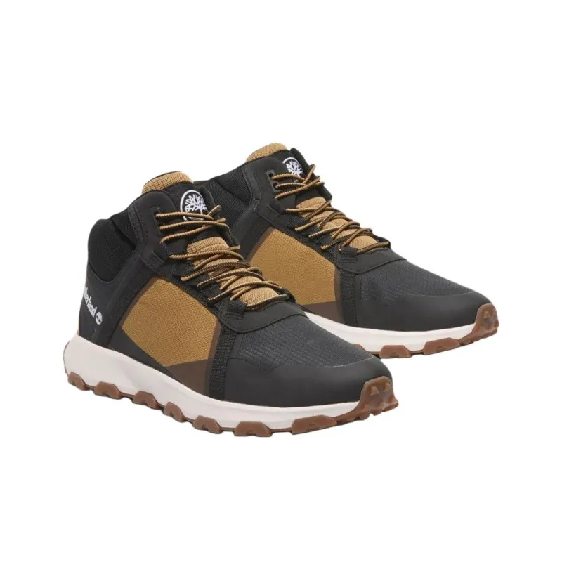 Timberland Winsor Trail Anti Slip Wear Resistant Mid Top Outdoor Shoes Men's Black Brown-2