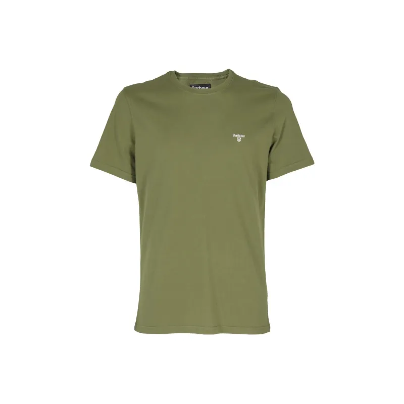BARBOUR Logo embroidered Cotton T shirt-0