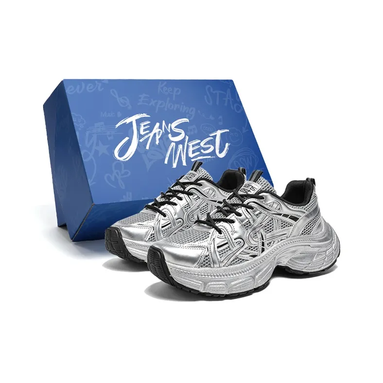 JEANSWEST Cushioning Height Increasing Lightweight Breathable Slip Resistant Low Top Chunky Sneakers Women's-0