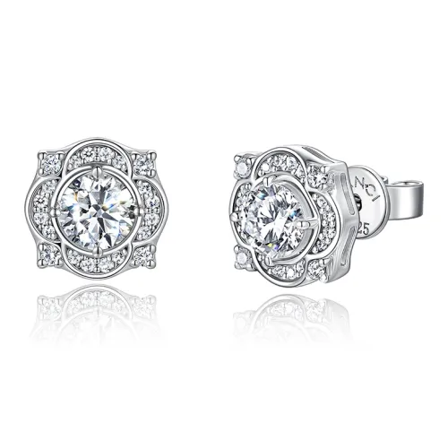 FANCI S925 Silver Stud Earrings Women's