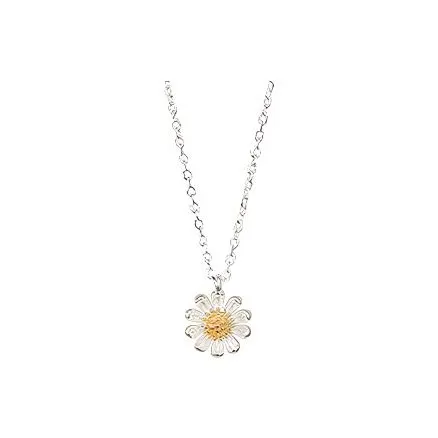 KEMLAIDA 925 Sterling Silver Daisy Necklace Women's-0