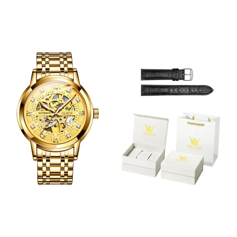OLEVS Play The Cool Series Mechanical Movement Watch Men's Watches White Dial-20