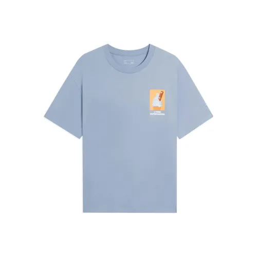 LiNing Li Ning X Phil Hackett, Pablo Lentile United T Shirts Unisex Soft Gray Blue