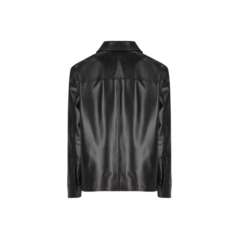LOEWE Relaxed Fit Leather Overshirt-1