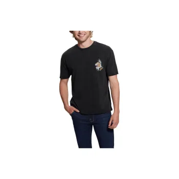 GUESS Tiger Wave Tee T-Shirt Men's Black