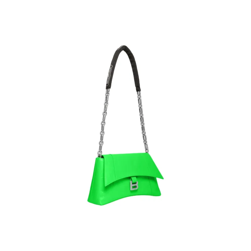 Balenciaga Downtown Cow Leather Hourglass Bag Shoulder Bag Small Size Women's Green-1
