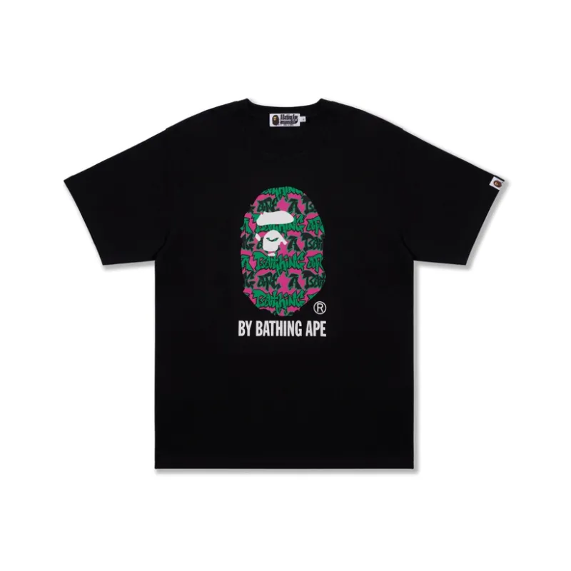 A BATHING APE Graffiti Pattern By Bathing Ape Tee-0