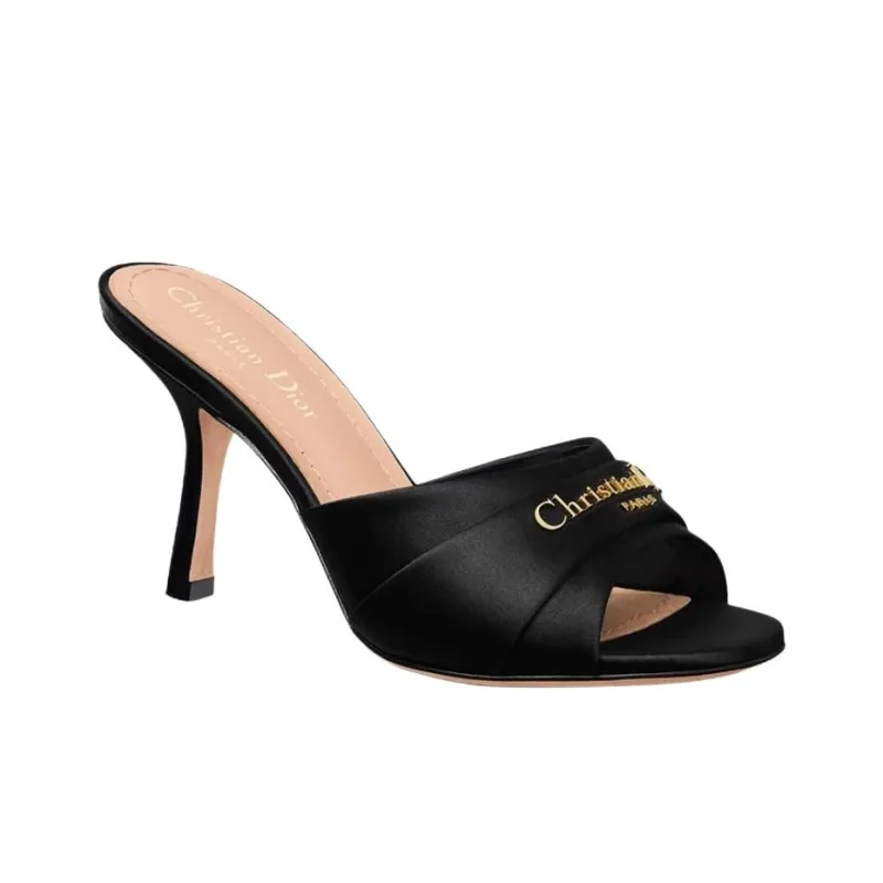 DIOR My Dior Abrasion Resistant Slide Slippers 8.5cm Women's Black-2