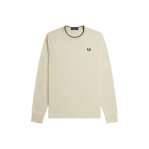 FRED PERRY Twin Tipped T Shirt T Shirt Men's Khaki
