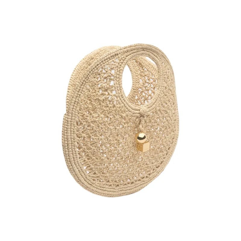 Jacquemus Raffia Basket Handbag Trumpets Women's Beige-2
