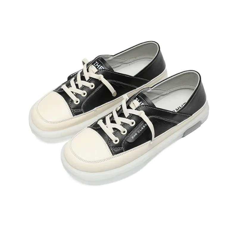ZHR Flat White Shoes Wear resistant And Lightweight Low Top Skateboard Shoes Women's-7
