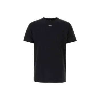 OFF WHITE Logo Embroidered Crewneck T Shirt