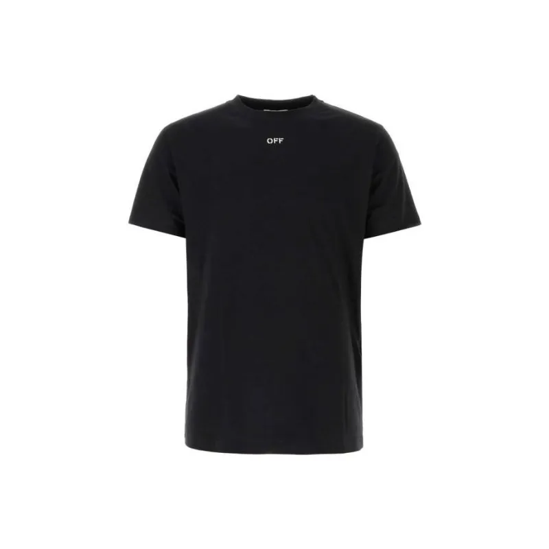 OFF WHITE Logo Embroidered Crewneck T Shirt-0