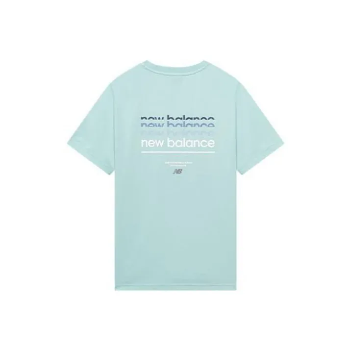 New Balance Drop Shoulder Sleeve T Shirt Unisex Mint Green-0