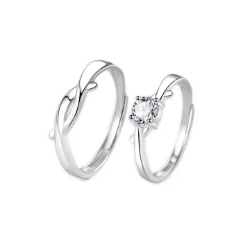 UTD S999 Fine Silver Moissanite Rings Unisex