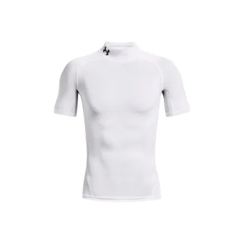 Under Armour Men's HeatGear® Compression Mock Short Sleeve T shirt White