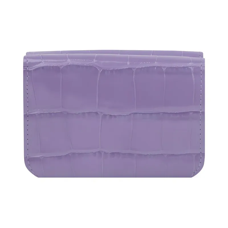 Balenciaga Cow Leather Wallet Mini Women's Light Purple-1