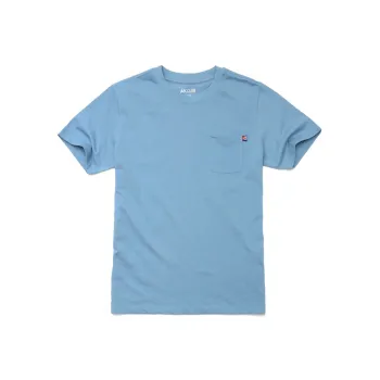 AKCLUB Short Sleeved T Shirts Men's Light Gray Blue