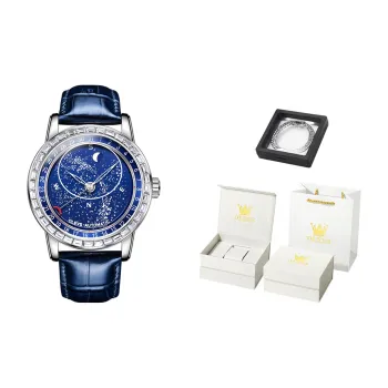 OLEVS Radiant Collection Automatic Mechanical Movement Watch Men's Watches Blue Dial