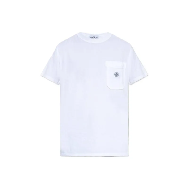 STONE ISLAND Pocket Detailed Crewneck T Shirt-0
