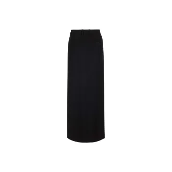 Balenciaga Side Slit Tailored Maxi Skirt