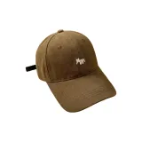 (Small Fox Brushed Baseball Cap) Coffee