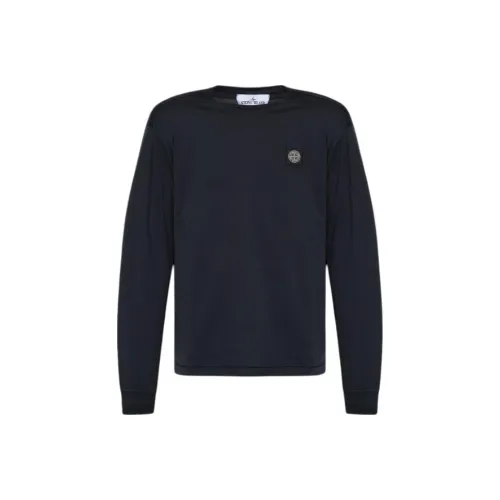 STONE ISLAND Long Sleeved Logo Patch T Shirt