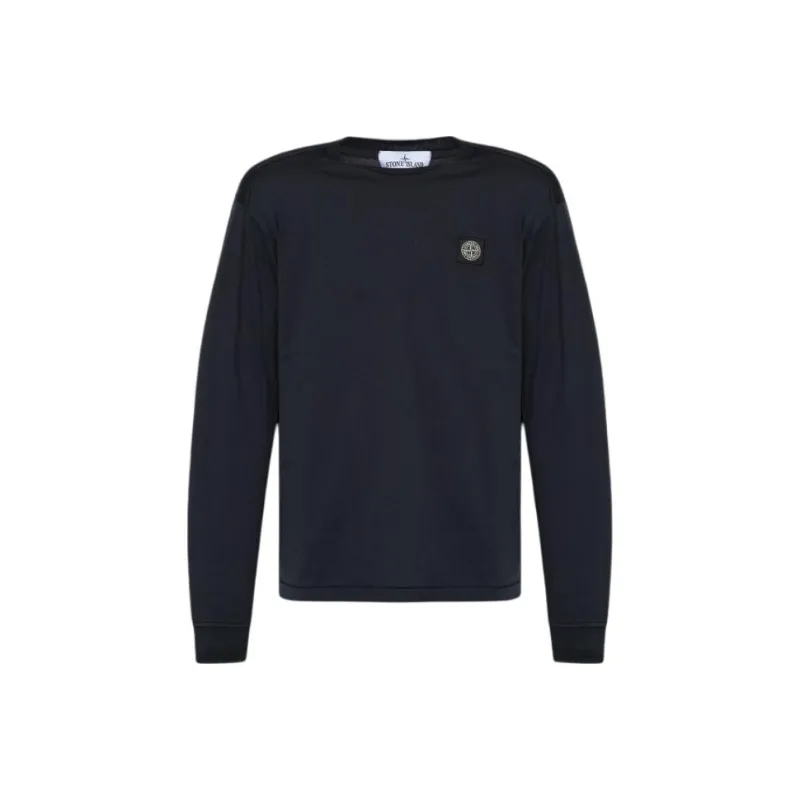 STONE ISLAND Long Sleeved Logo Patch T Shirt-0
