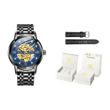 Black Steel Blue Dial[Luxury Box Included]