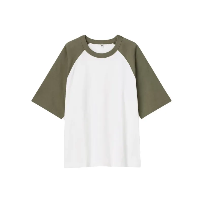 UNIQLO T Shirt Unisex Olive Green-0