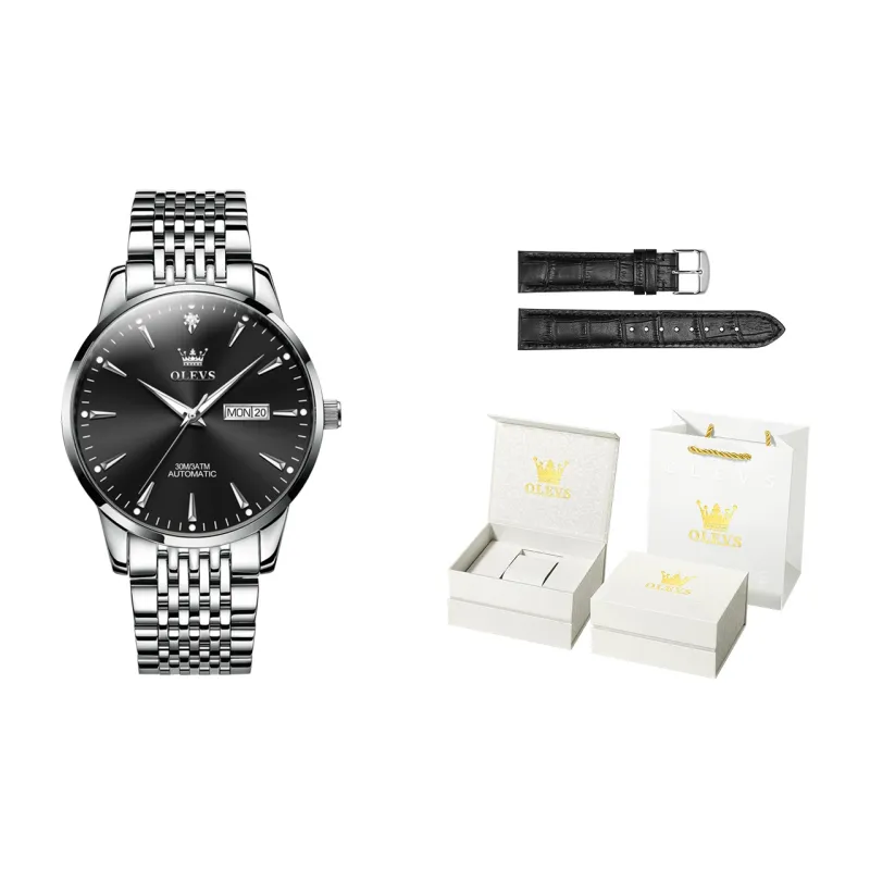OLEVS Wisdom Series Mechanical Movement Watch Men's Watches Silver Dial-19