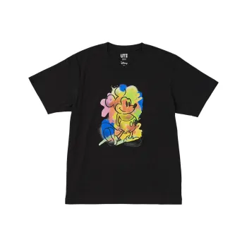 UNIQLO Mickey Mouse X Keith Haring Co branded Series T Shirts Unisex Black