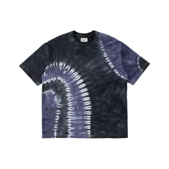 TEKABLU Straight T Shirt Men's Tie Dye Blue