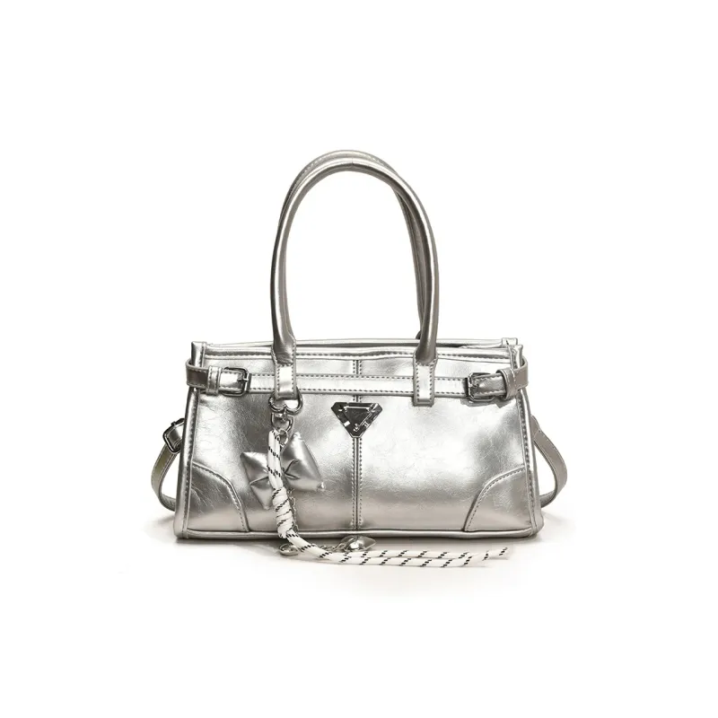 Yalu PU Crossbody Handbag Women's White/Silver/Pink/Blue/Black-8