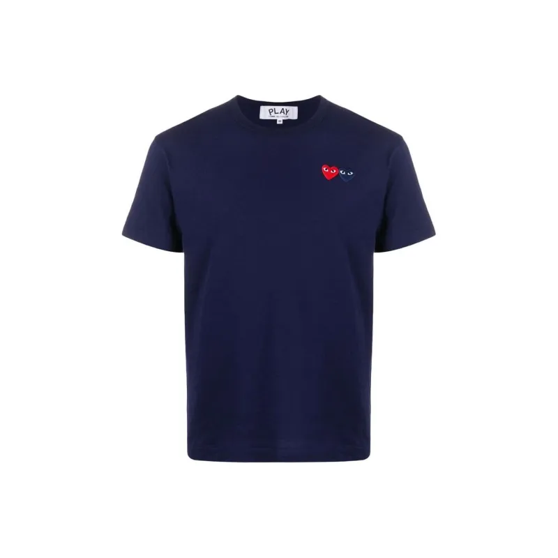 CDG Play Heart Patch Short Sleeve T shirt-0