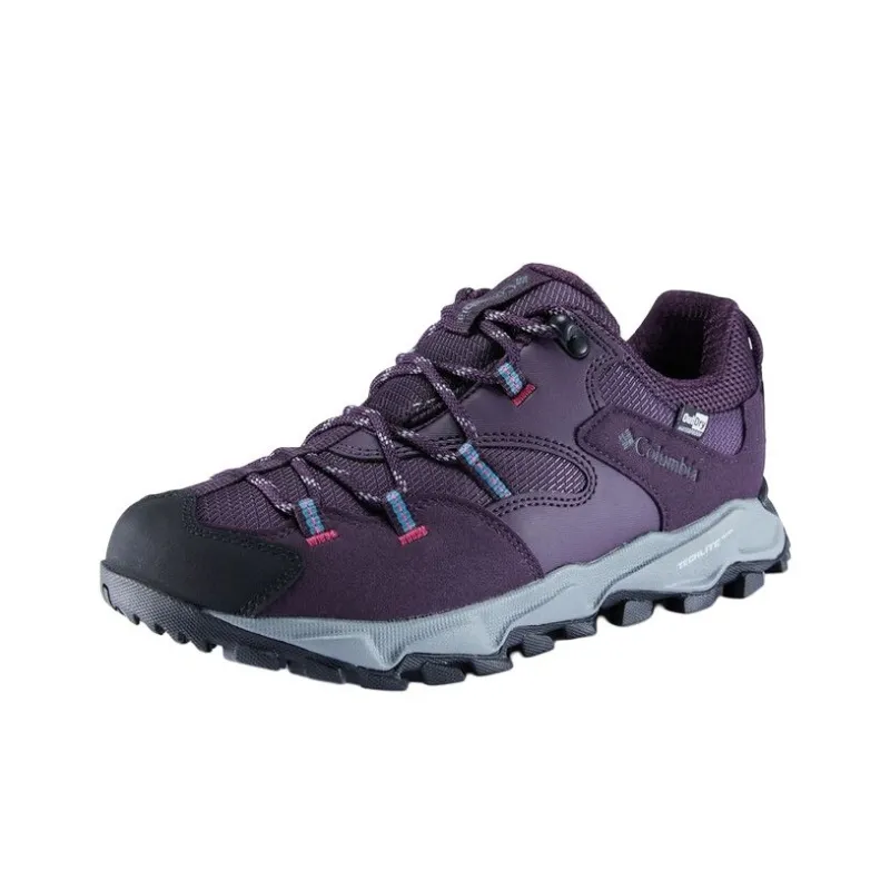 Columbia Anti-Slip Wear-Resistant Low-Top Hiking Shoes Women's Purple Loose Fit-1