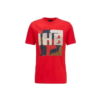 HUGO BOSS T-Shirts Men Red