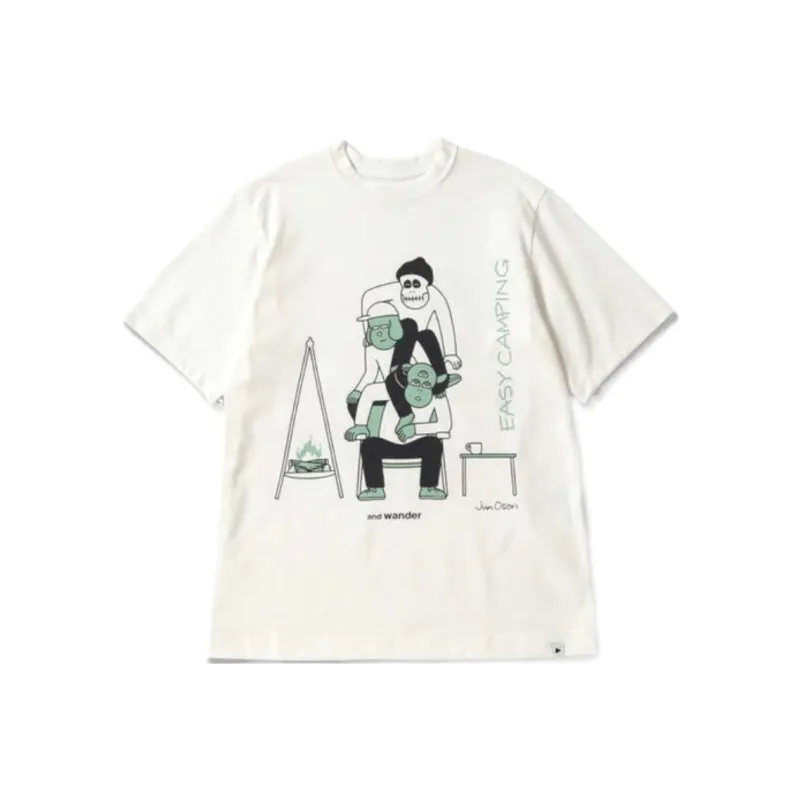 And Wander T-Shirts Unisex White-0