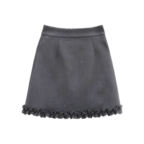 A Paradise For Awakening Casual Short Skirts Women's Gray