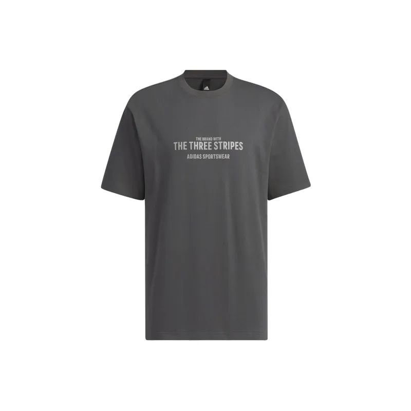 Adidas T Shirt Men's Solid Dark Gray-0