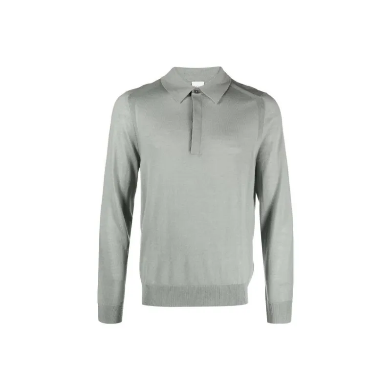 Paul Smith Straight Hem Knitted Polo Shirt-0
